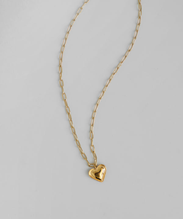 mimi33】【ステンレスIP】ハートネックレス[Ownideal]｜アネモネ