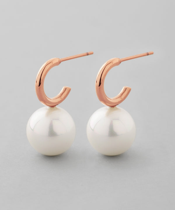 パールフープピアス[ステンレス][Basic]