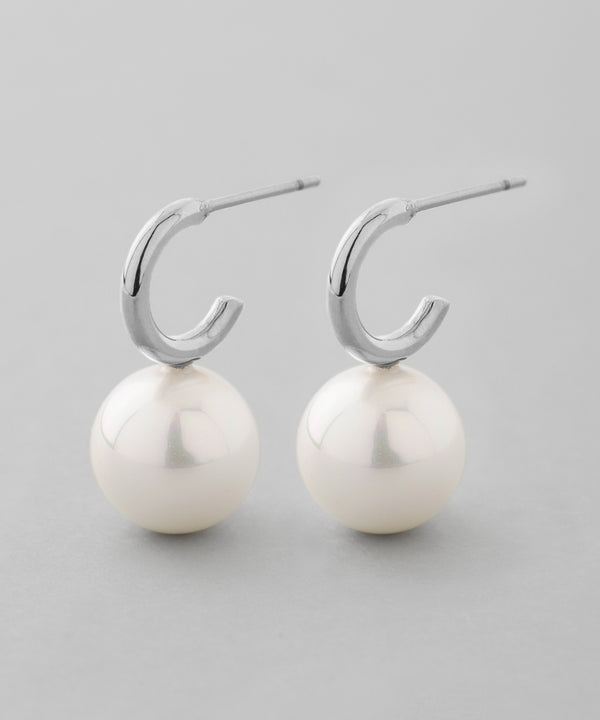 パールフープピアス[ステンレス][Basic]
