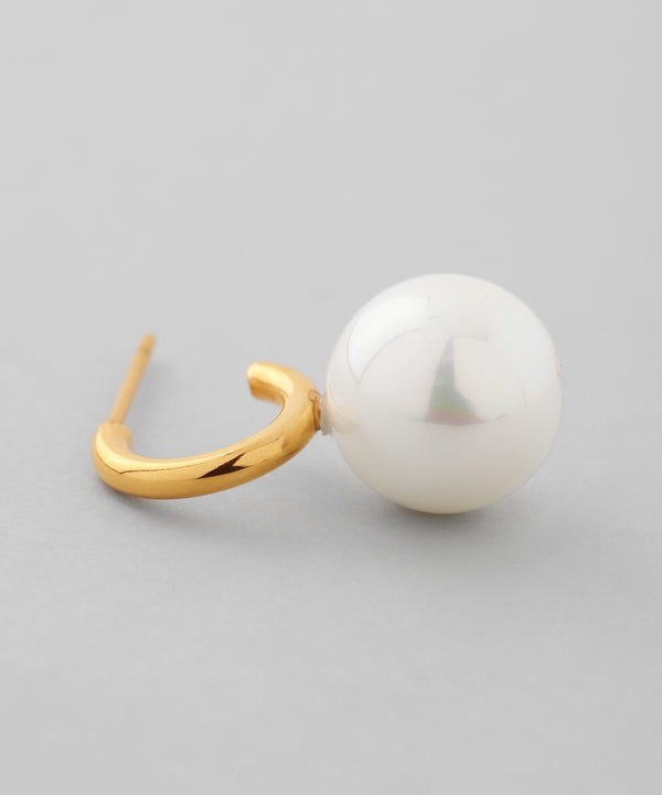 パールフープピアス[ステンレス][Basic]