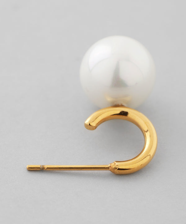 パールフープピアス[ステンレス][Basic]