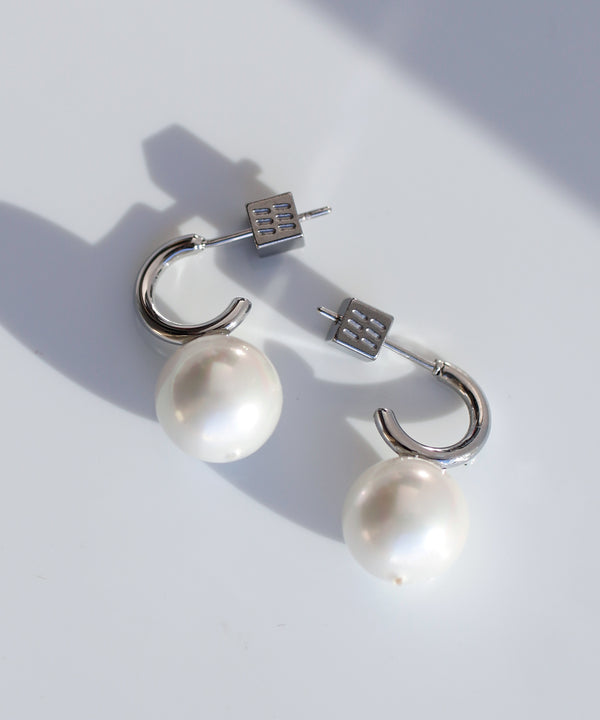 パールフープピアス[ステンレス][Basic]