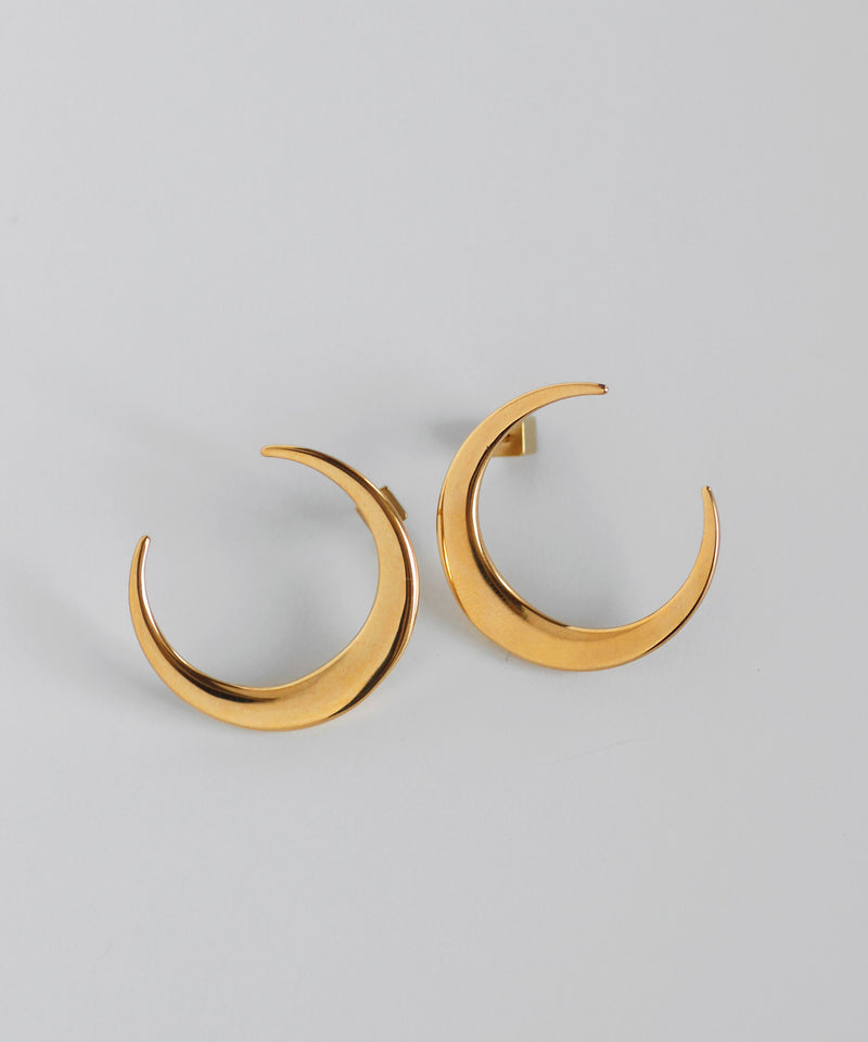 Moon Earrings [Surgical Stainless Steel] [Ownideal]