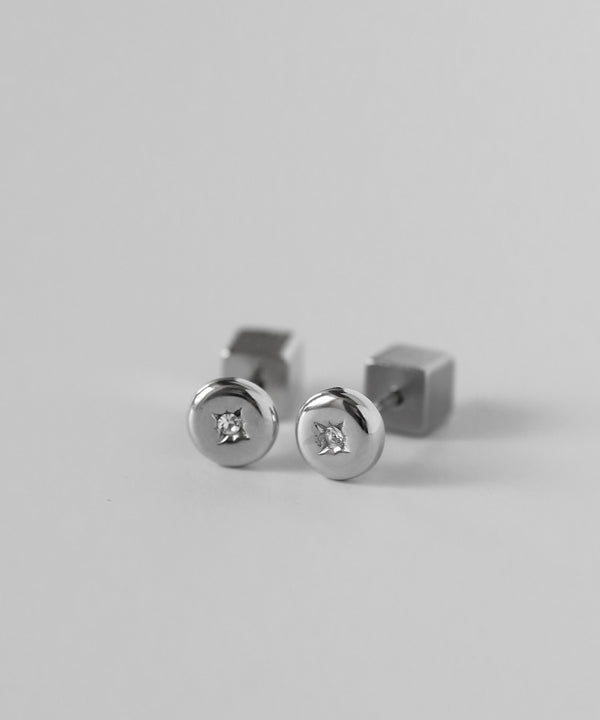 ビジューサークルピアス[サージカルステンレス][Basic]