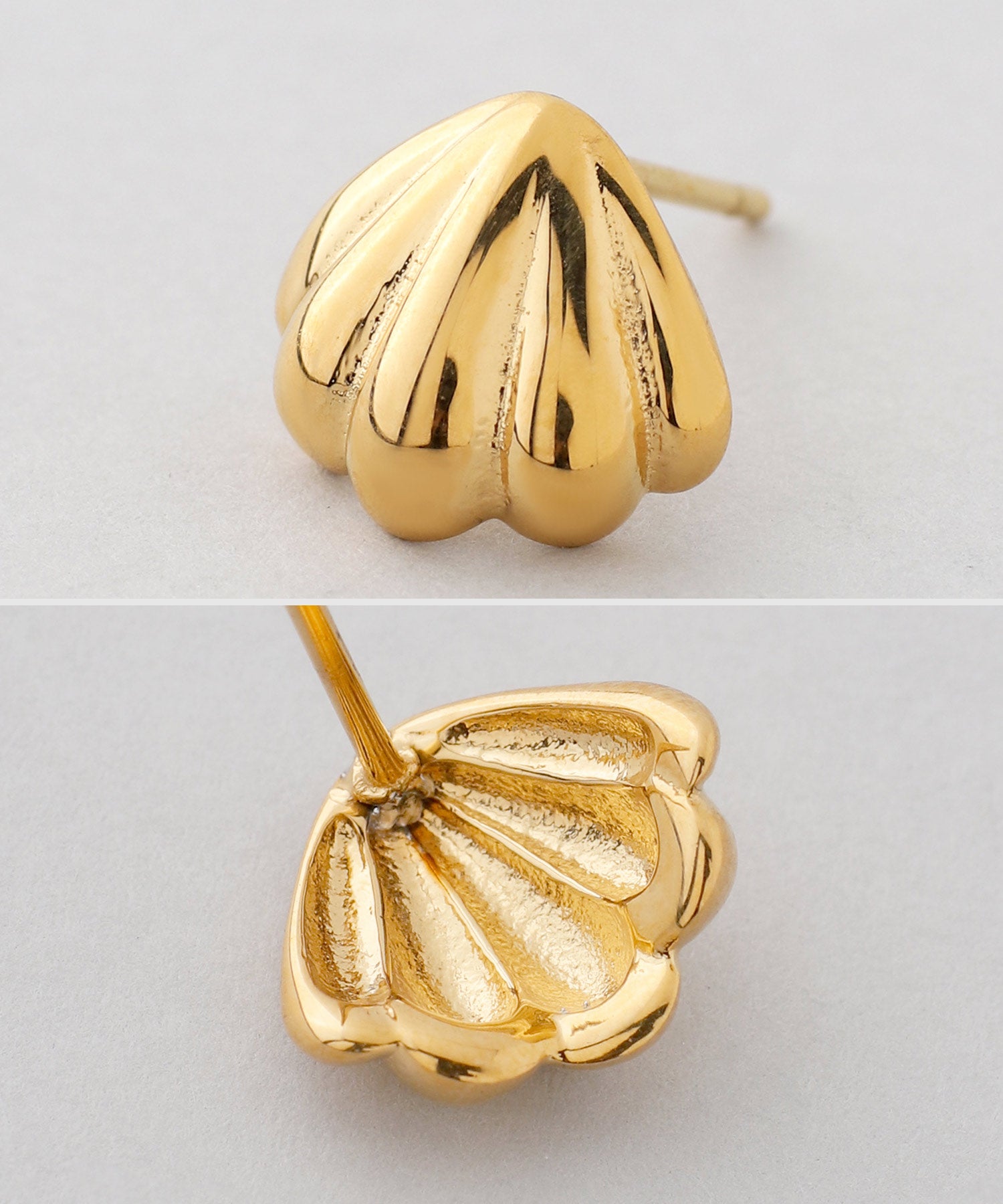 mimi33】【ステンレスIP】シェルモチーフピアス[Basic]｜アネモネ