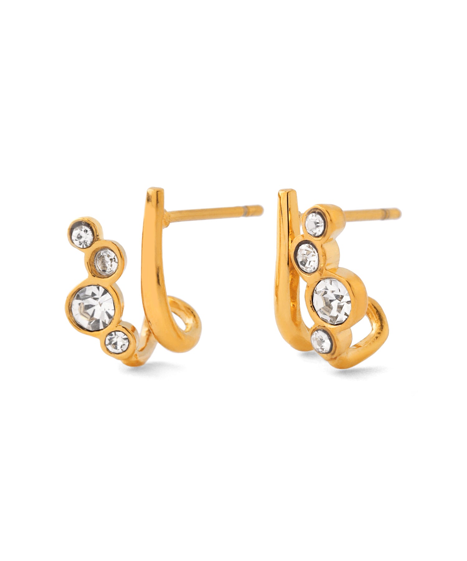 mimi33】ビジューラインピアス[サージカルステンレス][Sheerchic