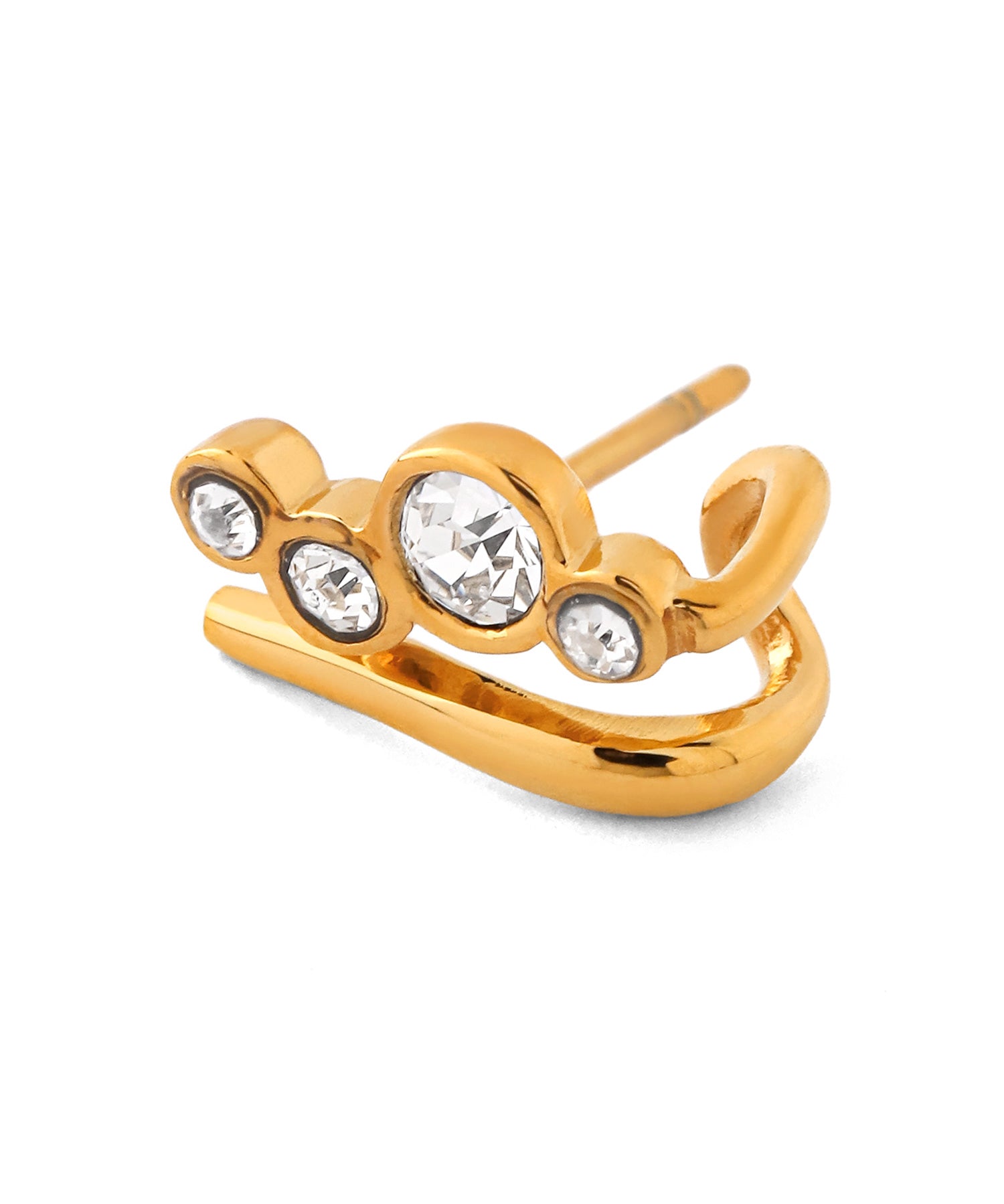 mimi33】ビジューラインピアス[サージカルステンレス][Sheerchic