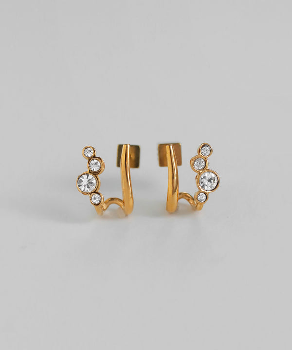 ビジューラインピアス[サージカルステンレス][Sheerchic]
