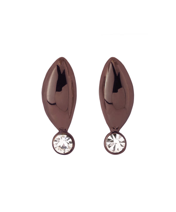 オーバル×ビジューピアス[サージカルステンレス][Sheerchic]