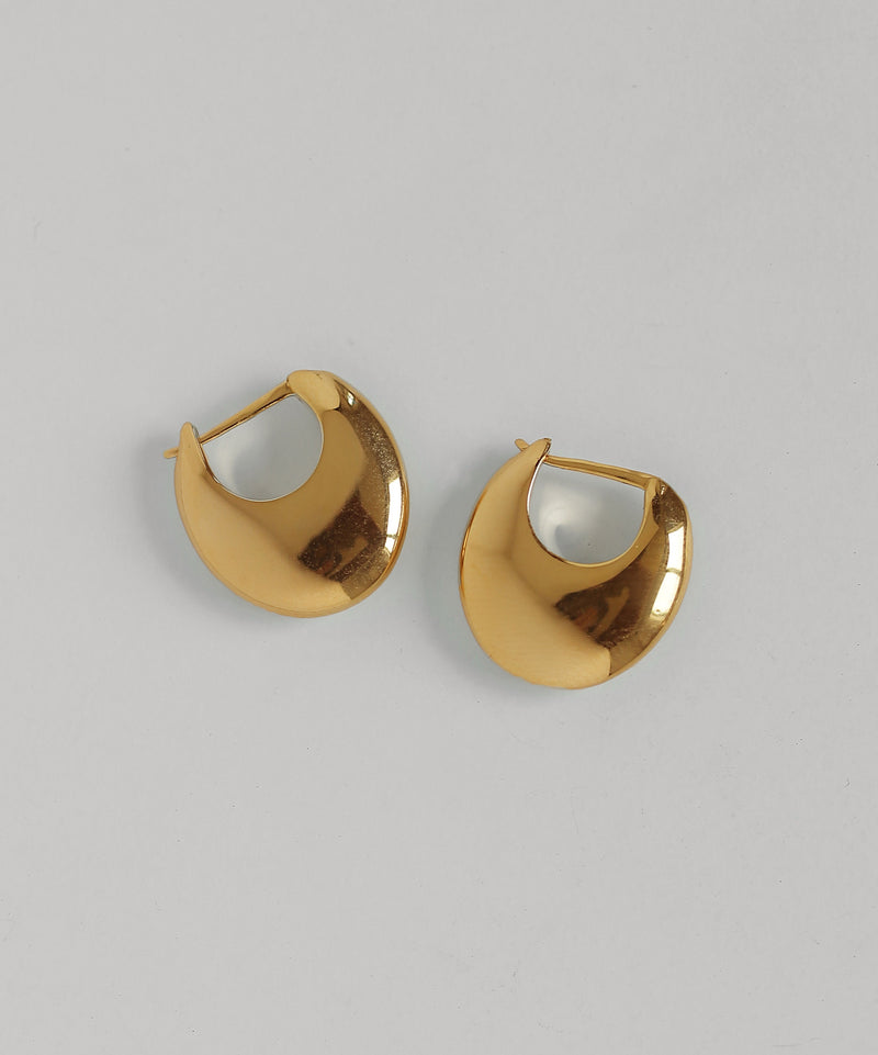 オーバルフープピアス[ステンレス][Ownideal]