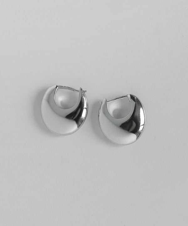 オーバルフープピアス[ステンレス][Ownideal]