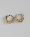ツイストフープピアス[ステンレス][Ownideal]