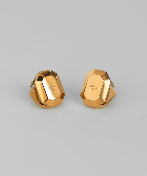 Square Design Earrings [Stainless Steel] [Ownideal]