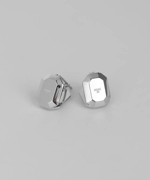 Square Design Earrings [Stainless Steel] [Ownideal]