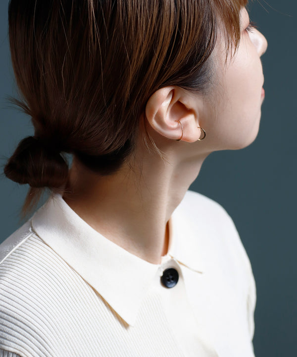 Craft-style hoop earrings [K10][UMU][Basic]