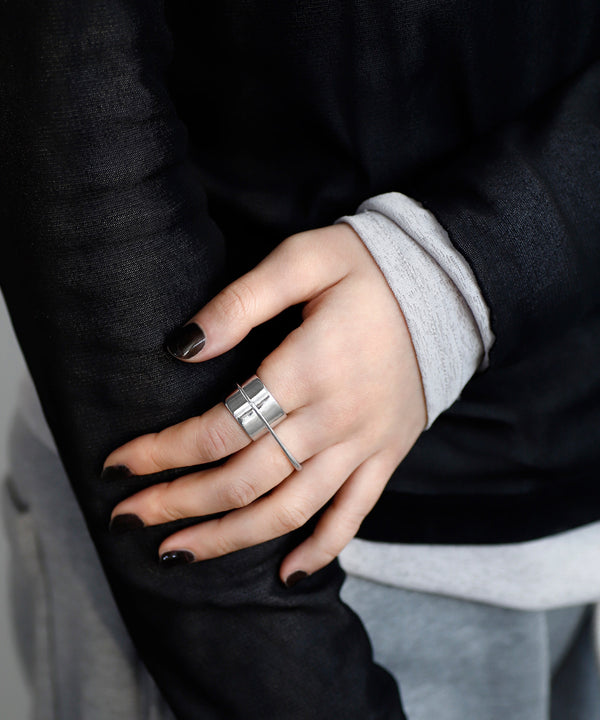 ダブルフィンガーリング[サージカルステンレス][Ownideal]