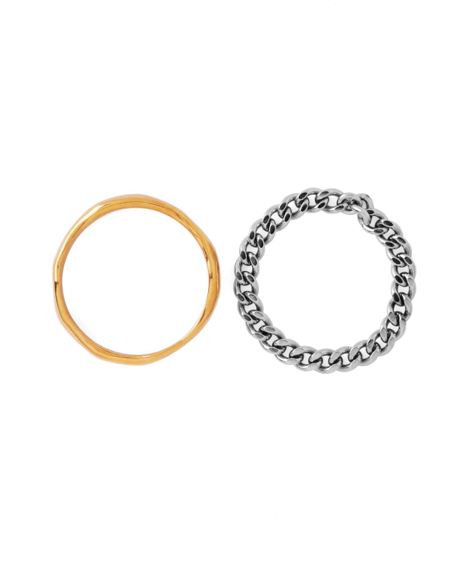 mimi33】チェーンリング[2本セット][ステンレス][UMU][Ownideal