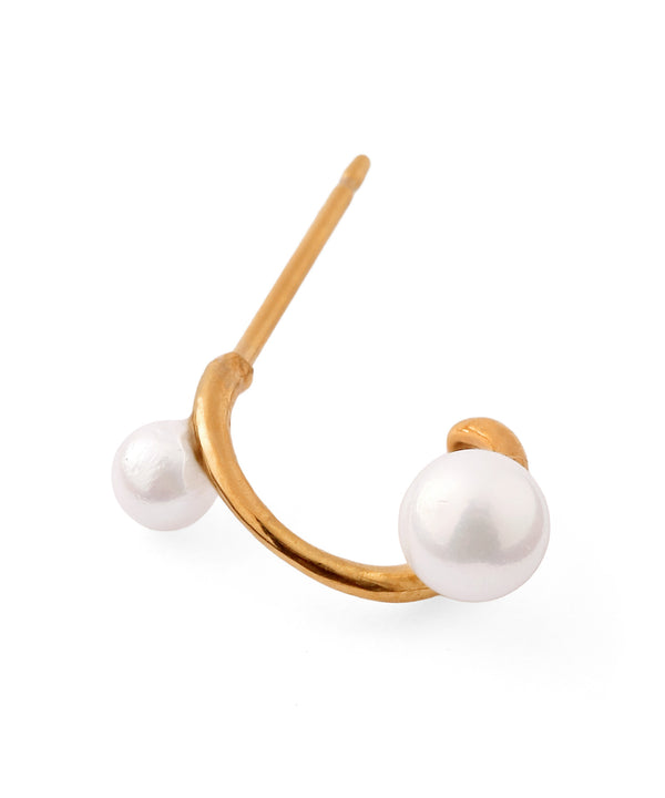 パールフープピアス[サージカルステンレス][Basic]