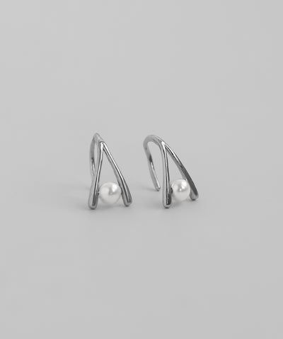 パールフックピアス[サージカルステンレス][Basic]