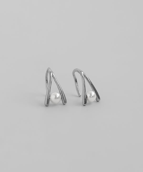 パールフックピアス[サージカルステンレス][Basic]