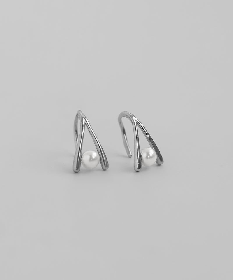 パールフックピアス[サージカルステンレス][Basic]