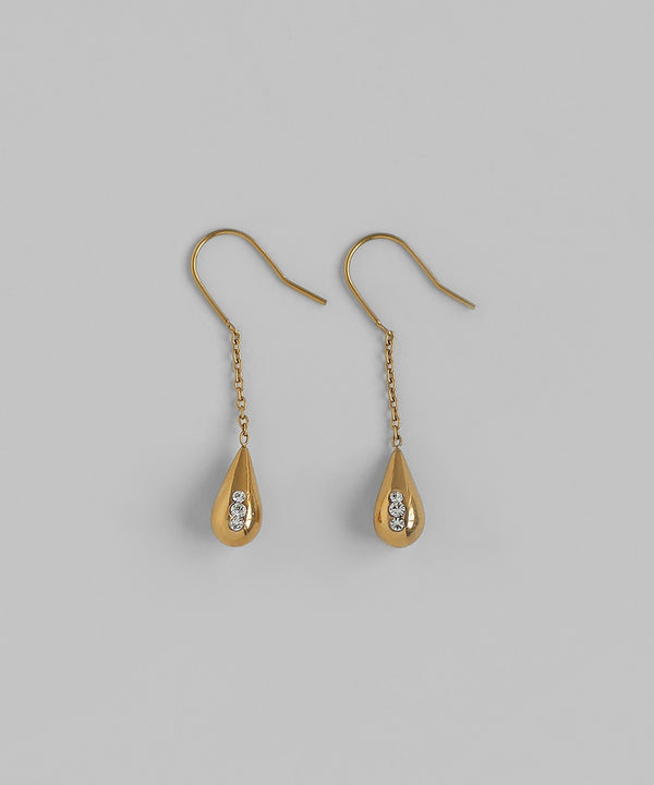 ビジュードロップフックピアス[ステンレス][Sheerchic]