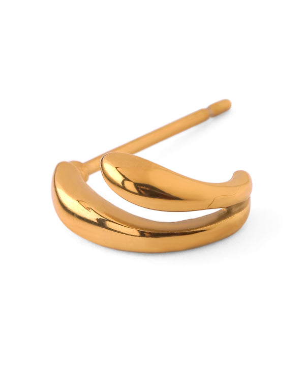 ダブルラインカールピアス[サージカルステンレス][Basic]
