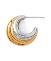 Two-tone hoop earrings [Surgical stainless steel] [Ownideal]