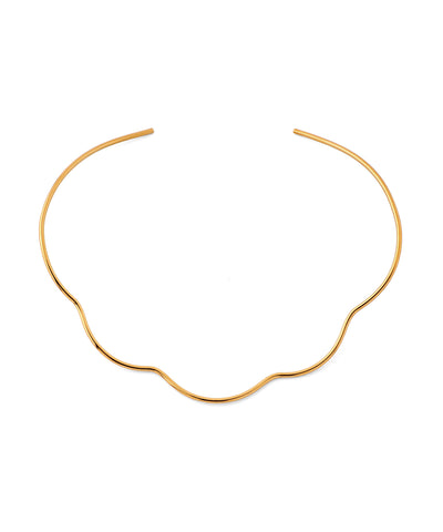 [Stainless Steel] Wave Line Choker [TESHIGOTO]