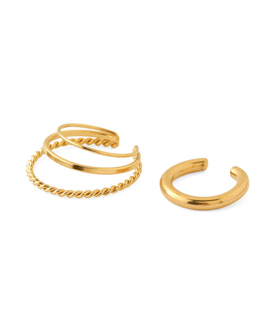 [Stainless Steel] Triple Line Ear Cuff [TESHIGOTO]