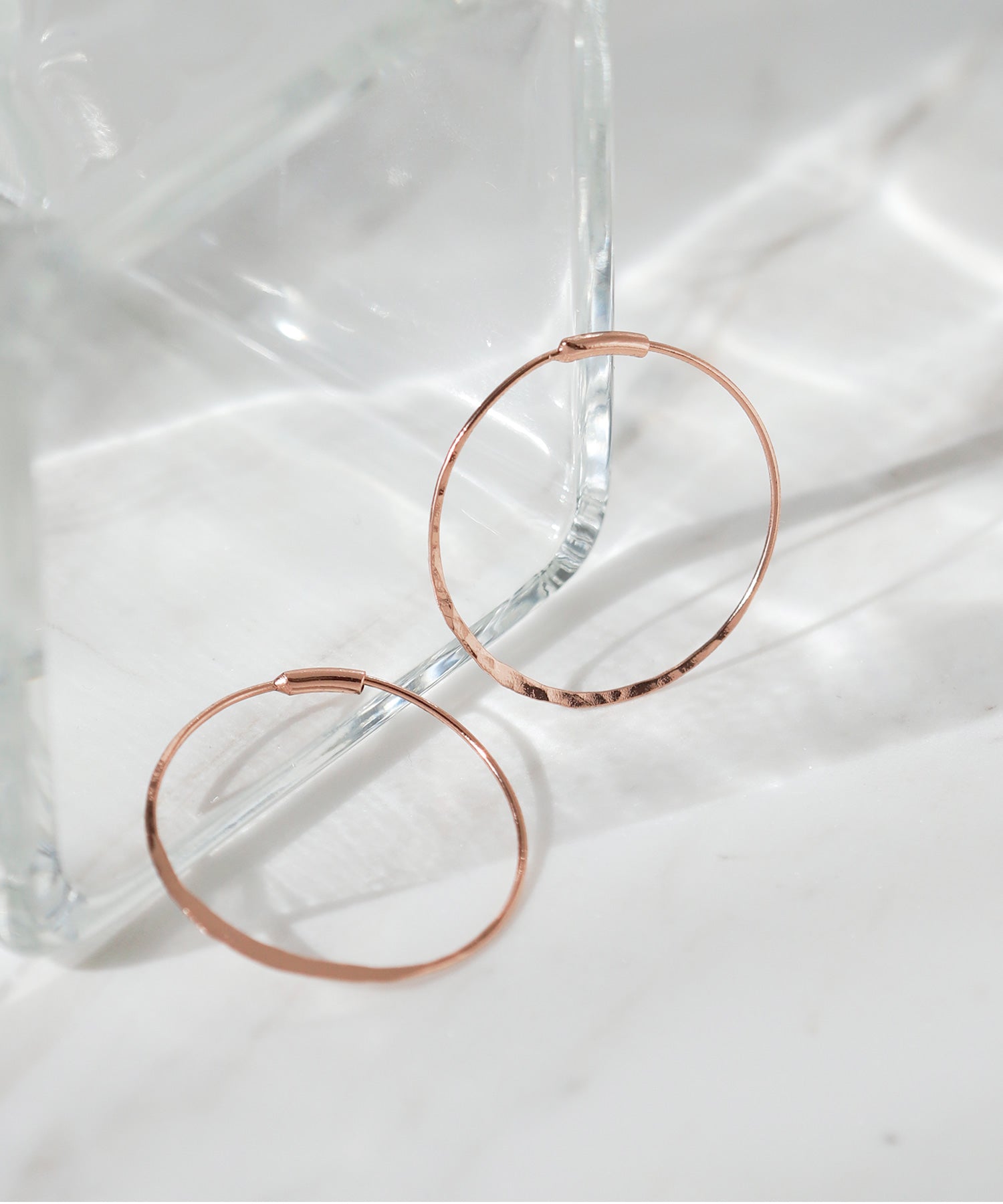 ANEMONE】【ステンレス】クラフトフープピアス[M][TESHIGOTO