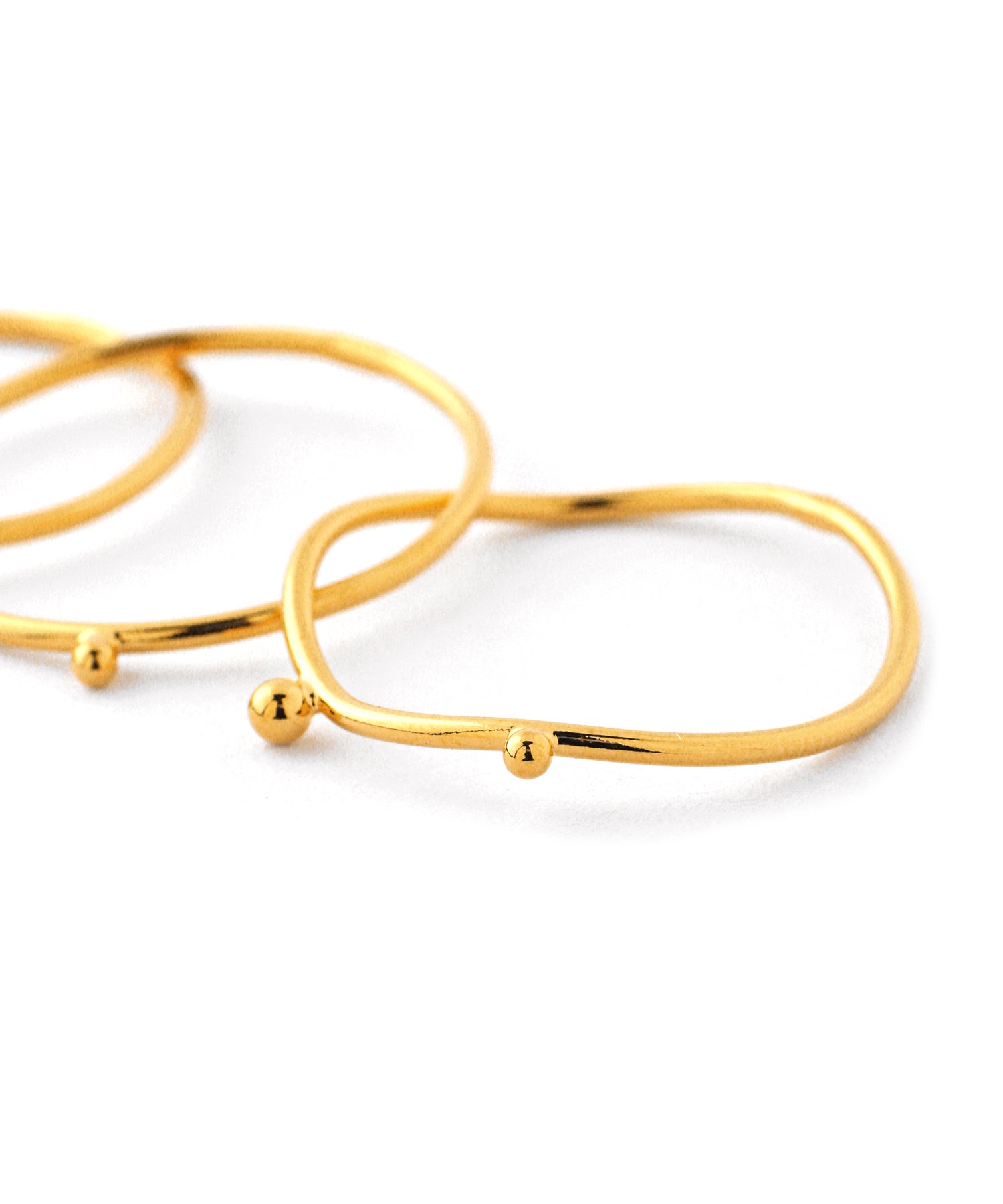 ANEMONE】【ステンレス】3連メタルポイントリング[TESHIGOTO