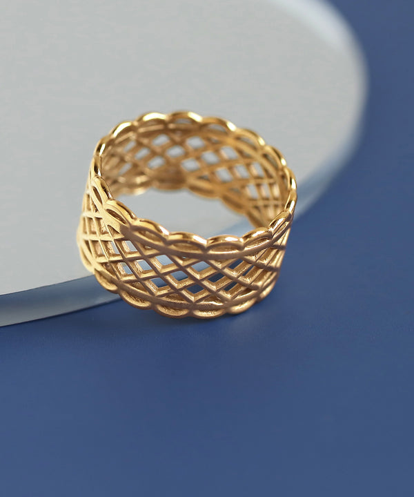 【ステンレス】レース調リング[TESHIGOTO]