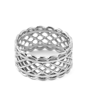 [Stainless Steel] Lace-Style Ring [TESHIGOTO]