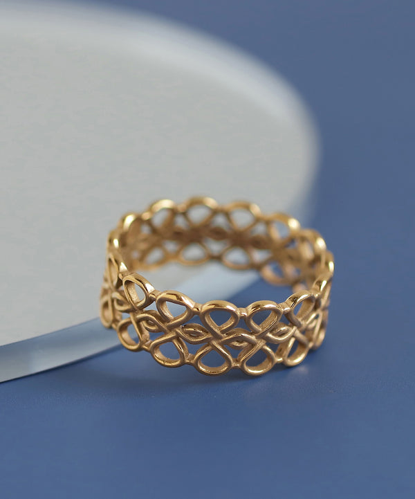 【ステンレス】レース調リング[TESHIGOTO]