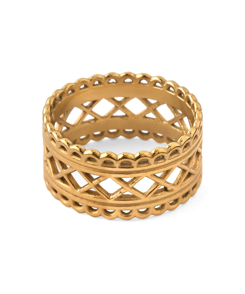 【ステンレス】レース調リング[TESHIGOTO]