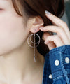 【ステンレス】サークル×バーメタルピアス[TESHIGOTO]