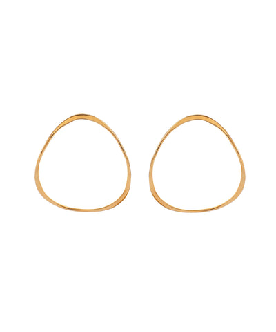 [Stainless Steel] Circle Line Earrings [TESHIGOTO]