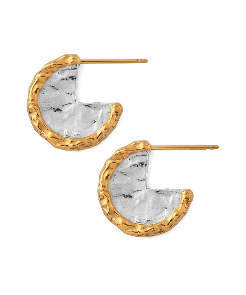 【ステンレス】テクスチャープレートピアス[TESHIGOTO]