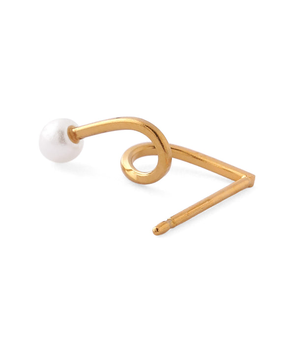 【Stainless Steel】Pearl Pierced Earrings [TESHIGOTO]