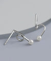 【Stainless Steel】Pearl Pierced Earrings [TESHIGOTO]