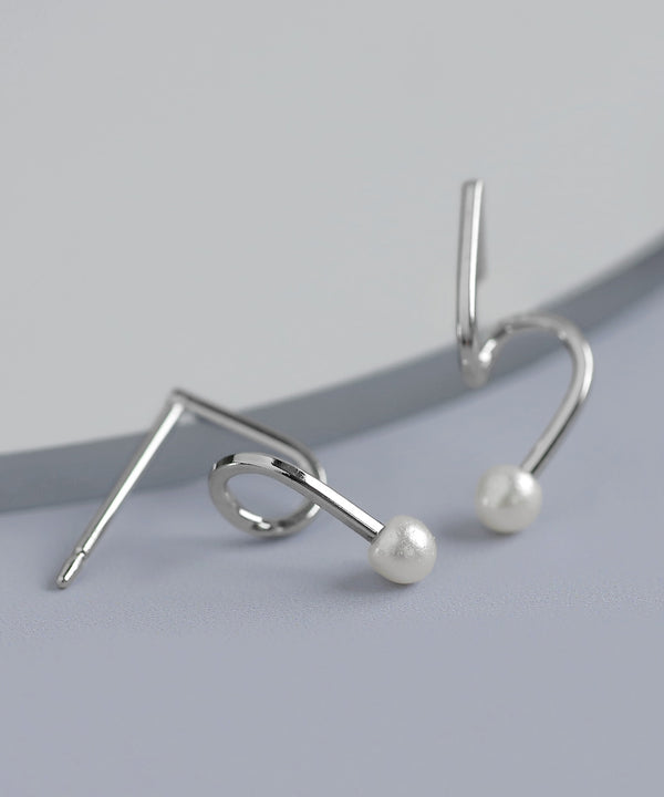 【Stainless Steel】Pearl Pierced Earrings [TESHIGOTO]