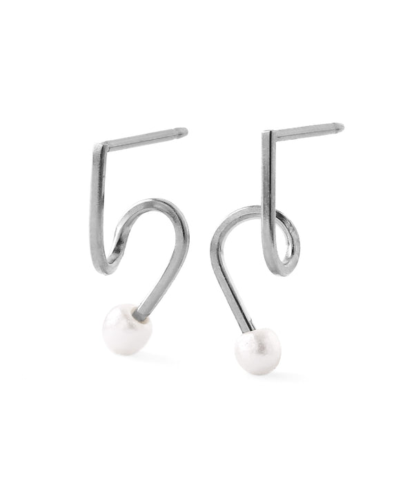 【Stainless Steel】Pearl Pierced Earrings [TESHIGOTO]
