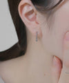 [Stainless Steel] Star Charm Hoop Earrings [TESHIGOTO]