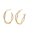 [Stainless Steel] Twist Line Hoop Earrings [TESHIGOTO]