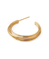 [Stainless Steel] Multi-Line Hoop Earrings [TESHIGOTO]