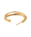 [Stainless Steel] Multi-Line Hoop Earrings [TESHIGOTO]