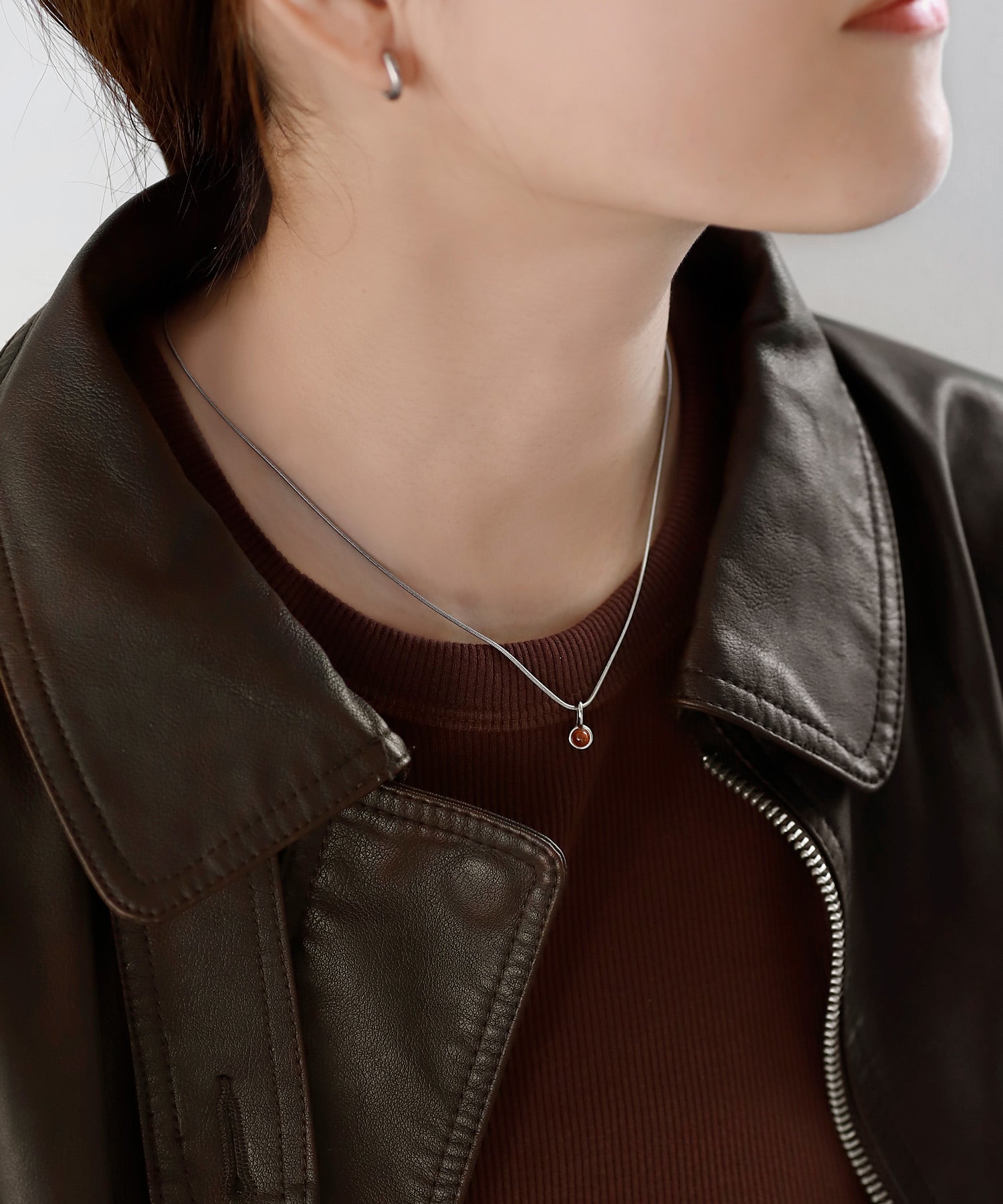 985　アネモネ ANEMONE】【ステンレス】誕生石2WAYネックレス｜アネモネ