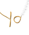 [Stainless Steel] Pearl x Chain Mantel Choker