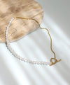 [Stainless Steel] Pearl x Chain Mantel Choker